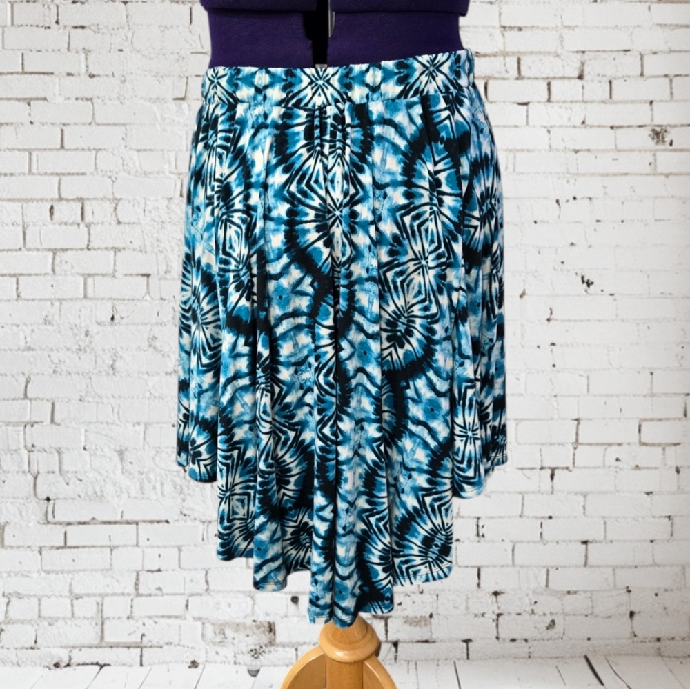 Vintage Fig & Blu Tie Dye Skirt Elastic Waistband